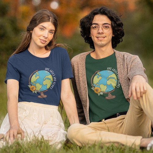 Earth Day Every Day World Globe T_Shirt