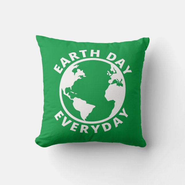 Earth Day Everyday - Earth Day 2022 Throw Pillow (Front)