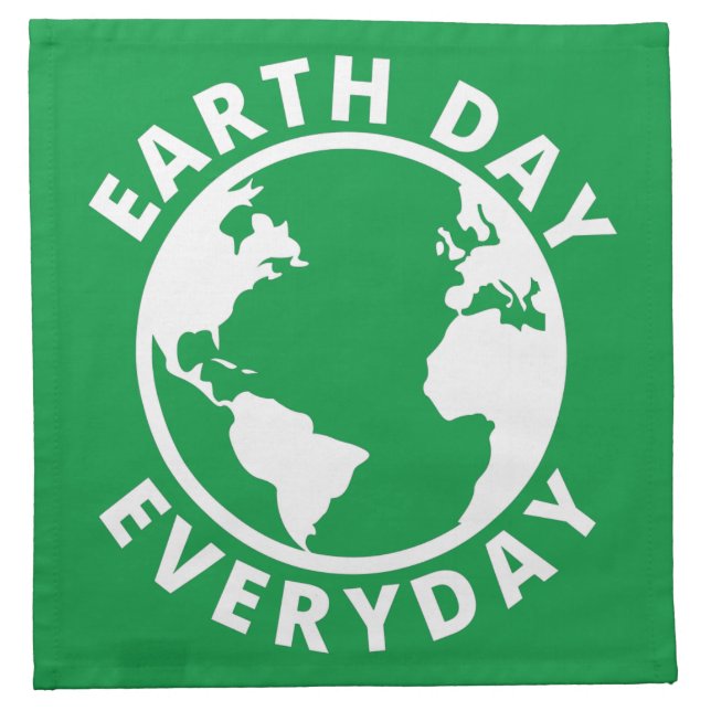 Earth Day Everyday - Earth Day  Cloth Napkin (Front)