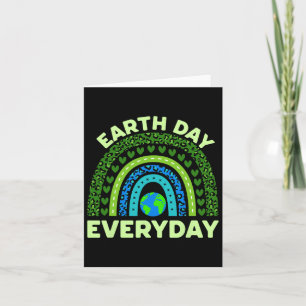 Earth Day Everyday Earth Day Environmental Rainbow Card