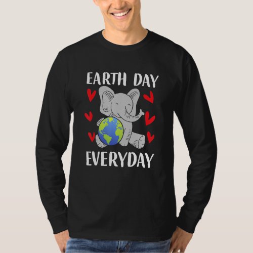 Earth Day Everyday Elephant Earth Environmental Aw T_Shirt