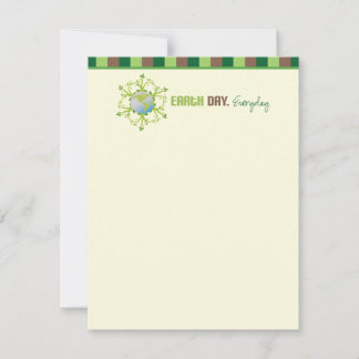 "Earth Day. Everyday." Flat Note Cards