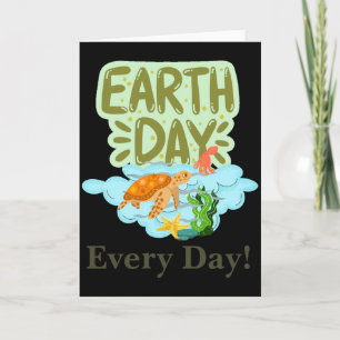 Earth Day Everyday Go Green Save Our Planet Post T Card