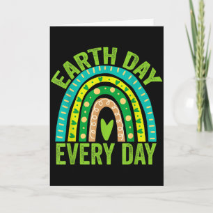 Earth Day Everyday Green Rainbow Earth Day Card