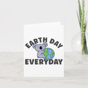 Earth Day Everyday Koala Globe Card