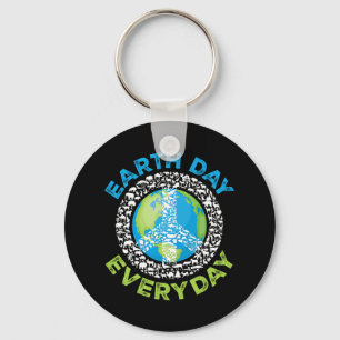 Earth Day Everyday Peace Earth Animals Men Women T Keychain
