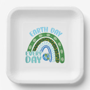 Earth Day Everyday Protect Our Planet Paper Plates