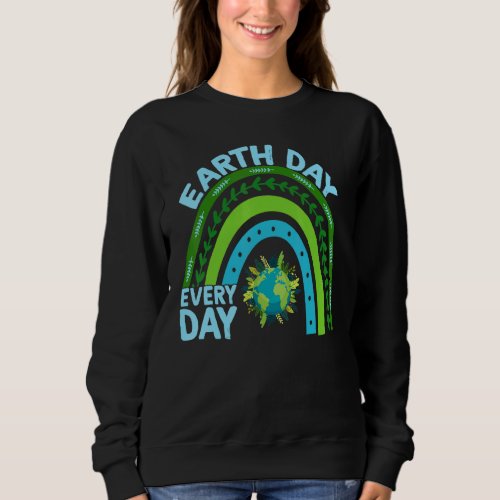 Earth Day Everyday Rainbow Pine Tree 1 Sweatshirt