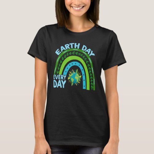 Earth Day Everyday Rainbow Pine Tree 1 T_Shirt