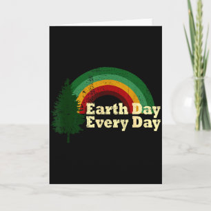 Earth Day Everyday Rainbow Pine Tree Card