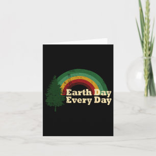 Earth Day Everyday Rainbow Pine Tree  Card