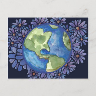 Earth Day Florals Flower Earthy Nature Lovers      Postcard