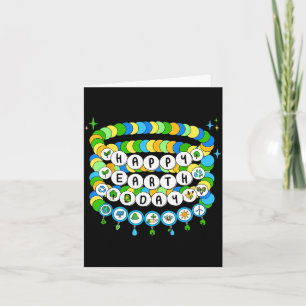 Earth day friendship bracelet save the planet kids card