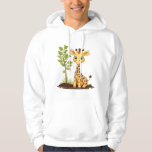 Earth Day Giraffe: Vibrant, Cute Design Hoodie