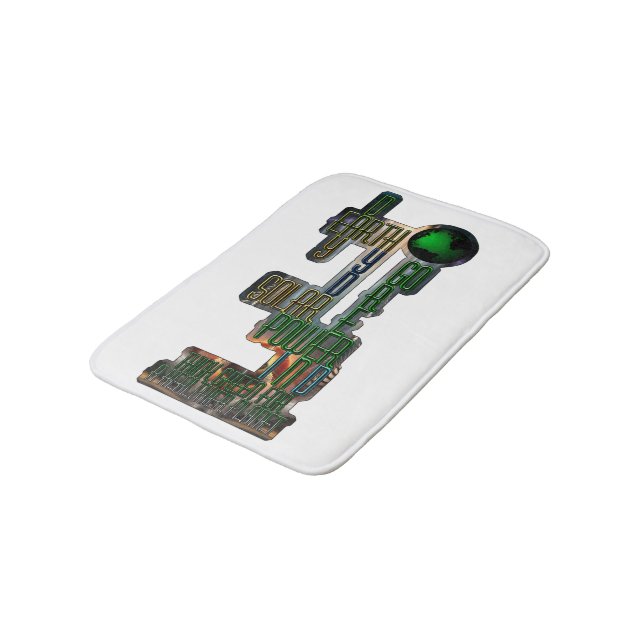 Earth Day Go Green Bath Mat (Angled)