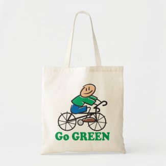 Earth Day Go Green Canvas Bags