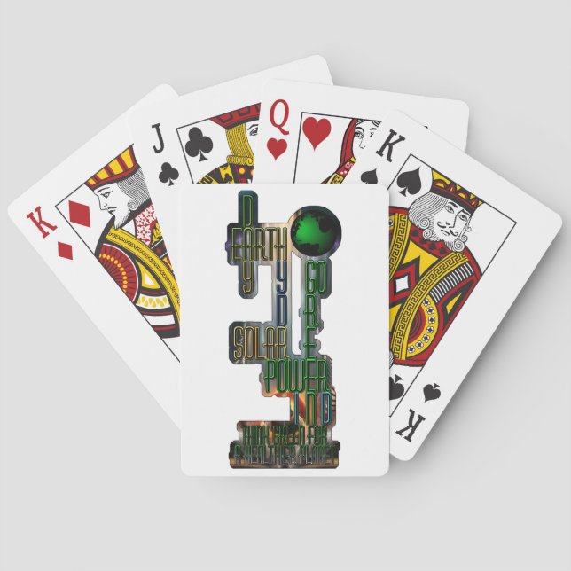 Earth Day Go Green Poker Cards (Back)