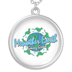 Earth Day/Go Green Silver Plated Necklace