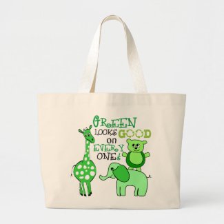 Earth Day Green Message Tote Bag
