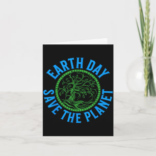 Earth day green planet environmental awareness card