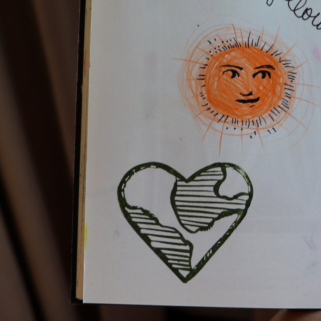 Earth Day Heart Earthy Love                        Self-inking Stamp (Creator Uploaded)