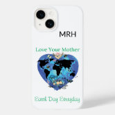 Cute HEART LOVE YOU MOM Mother's Day Photo Case-Mate iPhone Case