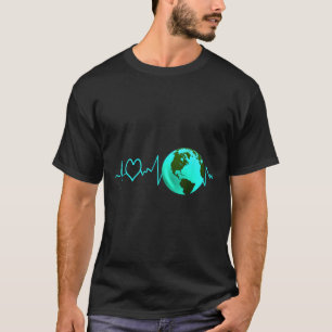 Earth Day Heartbeat Recycling Climate Change Activ T-Shirt