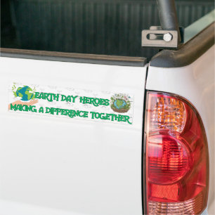 “Earth Day Heroes" Bumper Sticker