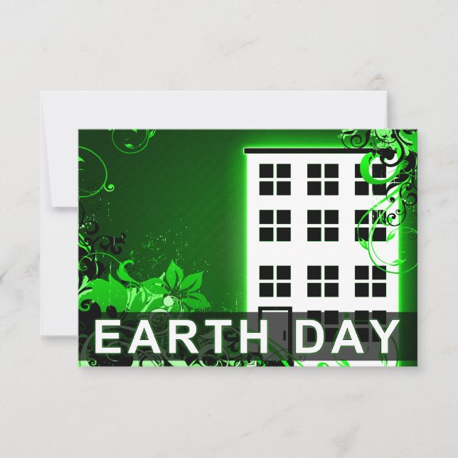 earth day : hi-fi building invitation (Front)