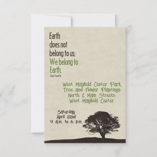 Earth Day Invitation