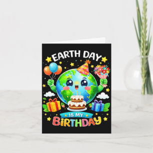 Earth day is birthday environment party men women card