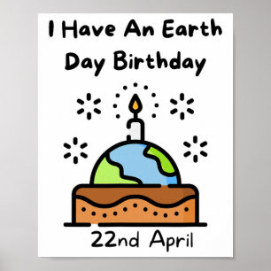 Earth Day Is My Birthday Pro Environment Party Poster