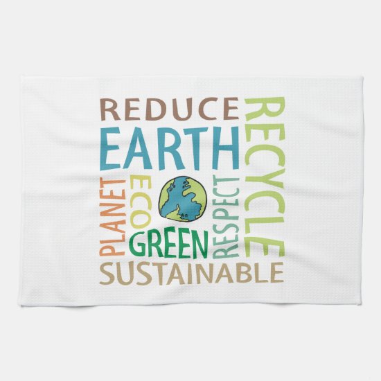 Earth Day Kitchen Towel
