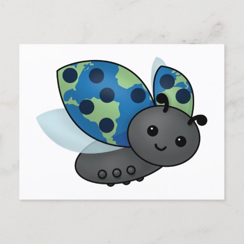 Earth Day Ladybug Postcard