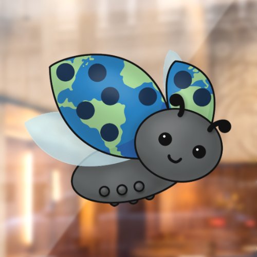 Earth Day Ladybug Window Cling