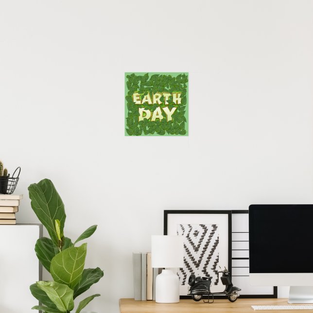 Earth Day Leaves Foliage Plants Poster (Home Office)