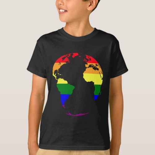 Earth Day LGBT Gay Pride Rainbow T_Shirt