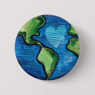 Earth Day Love Cute Whimsical Earthy Nature Lovers Button