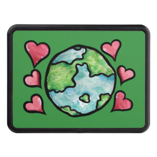 Earth Day love Hearts Hitch Cover