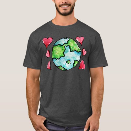 Earth Day Love hearts T_Shirt