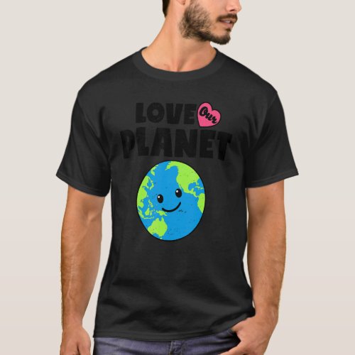 Earth Day Love Our Planet Environmental Animal Ret T_Shirt