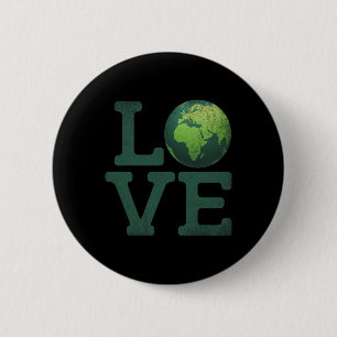 Earth Day Love T Shirt Men Women Kids Environment  Button