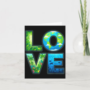 Earth day nature love eco friendly environmental card