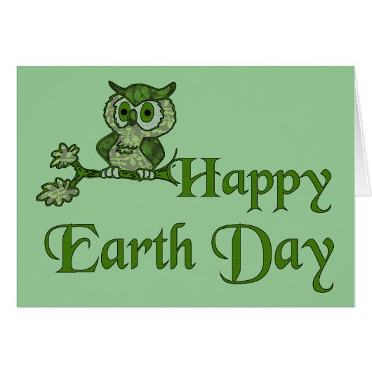 Earth Day Owl Cards (Front Horizontal)