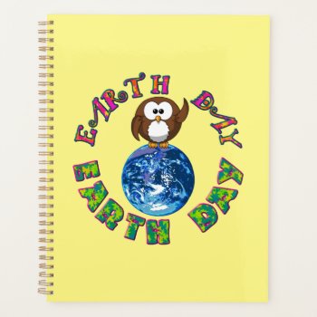 Earth Day Owl Planner by just_owls at Zazzle