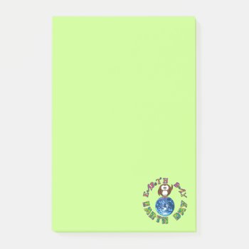 Earth Day Owl Post-it Notes by just_owls at Zazzle