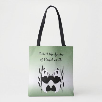 Earth Day Pandas Protect Our Species Tote Bag