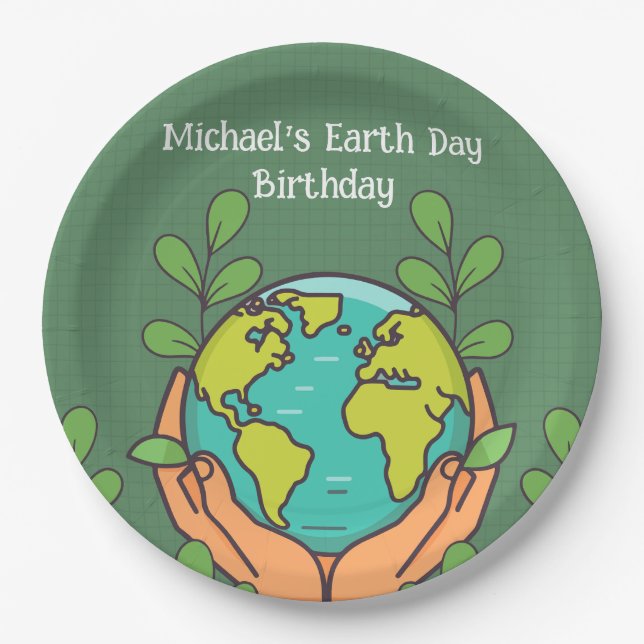 Earth Day Party  Paper Plates (Front)