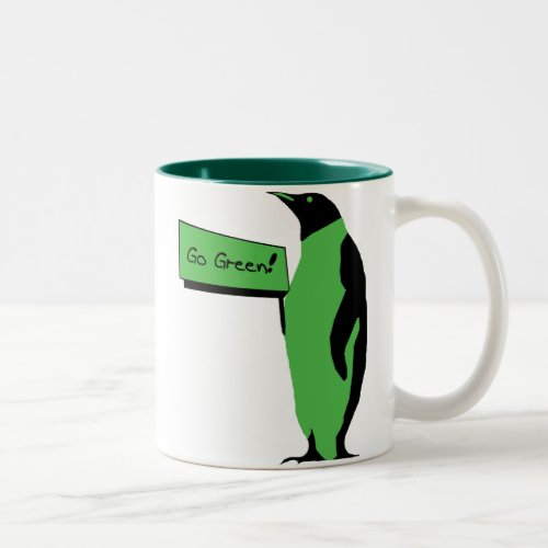 Earth Day Penguin Two_Tone Coffee Mug