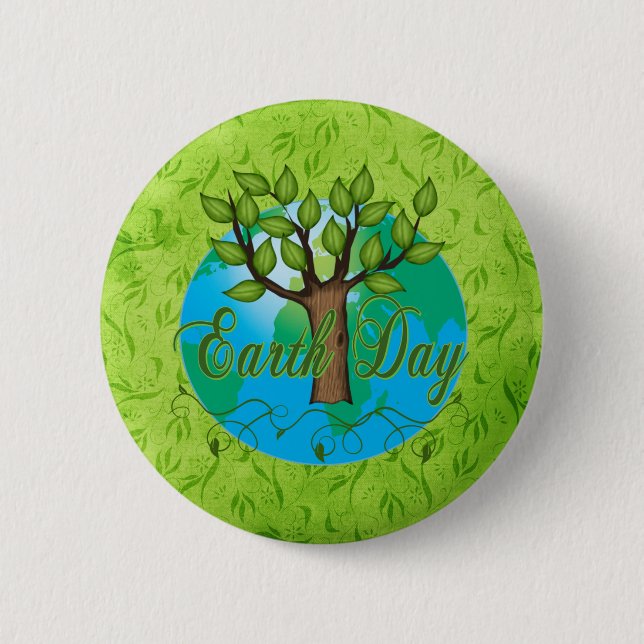 Earth Day Pinback Button (Front)